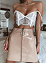Women's Longline Lace Lingerie Bra with Spaghetti Straps